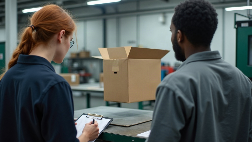 Students watching a drop test in a packaging lab
