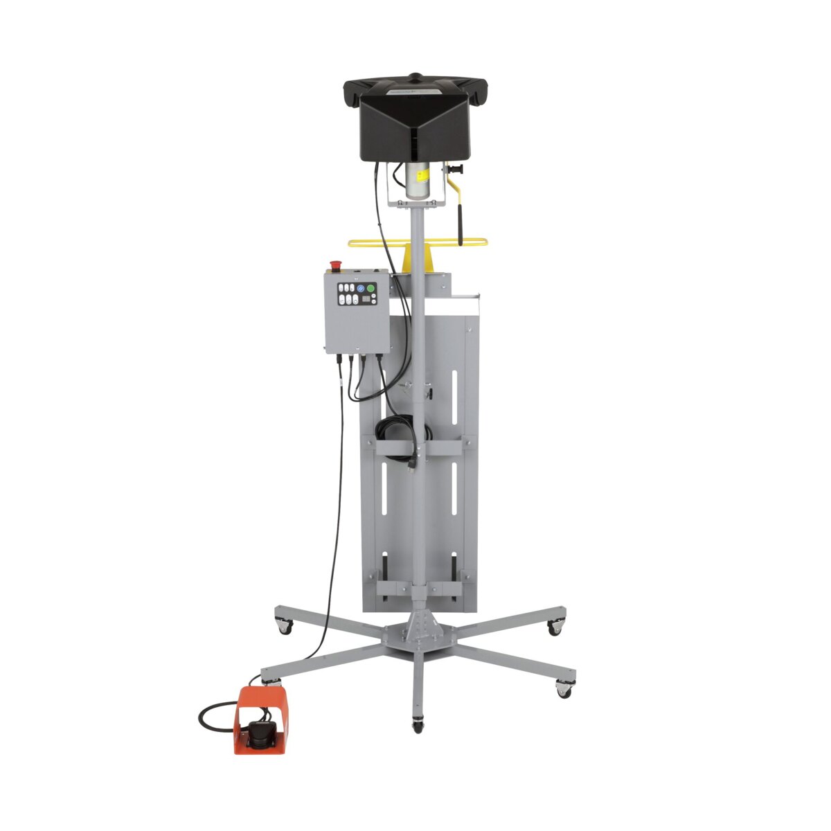 FasFil 1500 on its mobile floor stand with the footswitch