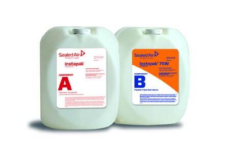 Instapak foam component A and 75W component B containers